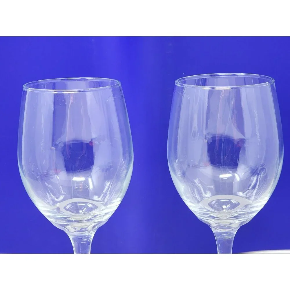 Set Of 2 Clear Crystal Glass Wine Glasses Elegant Stemware For Red Or White Wine